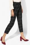 Dorothy Perkins Black Checked Regular Fit Chinos women