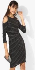 Dorothy Perkins Black Coloured Textured Shift Dress women