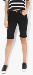 Dorothy Perkins Black Denim Knee Shorts women