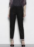 Dorothy Perkins Black Slim Fit Self Design Trouser Women