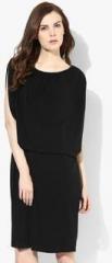 Dorothy Perkins Black Solid Batwing Dress women