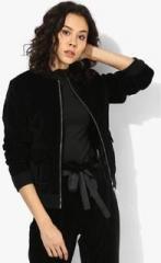 Dorothy Perkins Black Velvet Quilted Bomber women