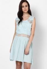 Dorothy Perkins Blue Lace Insert Dress women