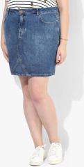 Dorothy Perkins Blue Solid Skirt women