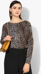 Dorothy Perkins Brown & Black Printed Pullover women