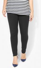 Dorothy Perkins Charcoal Grey Solid Leggings women