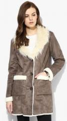 Dorothy Perkins Contrast Faux Shearling Coat women