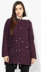 Dorothy Perkins Faux Leather Trim Parka women