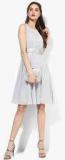 Dorothy Perkins Grey Coloured Solid Skater Dress women