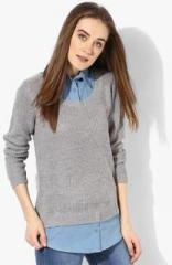 Dorothy Perkins Grey Denim Shirt 2 In 1 women