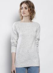 Dorothy Perkins Grey Melange Solid Pullover women