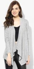 Dorothy Perkins Grey Solid Belt Waterfall Cardigan women