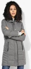 Dorothy Perkins Grey Solid Winter Jacket women