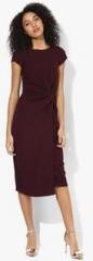 Dorothy Perkins Merlot Ruched Crepe Dress women