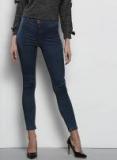 Dorothy Perkins Navy Blue Skinny Fit Mid Rise Jeans Women