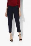 Dorothy Perkins Navy Blue Solid Chinos women