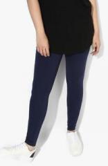 Dorothy Perkins Navy Blue Solid Leggings women