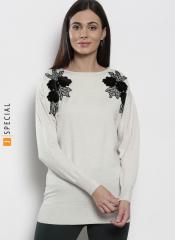 Dorothy Perkins Off White Solid Pullover women