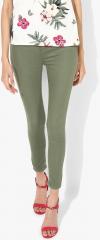 Dorothy Perkins Olive Solid Mid Rise Skinny Fit Jeans women