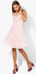 Dorothy Perkins Peach Coloured Solid Shift Dress women