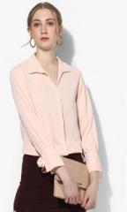 Dorothy Perkins Peach Solid Shirt women