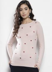 DOROTHY PERKINS Women Pink Embroidered Pullover