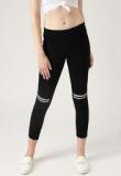 Dressberry Black Cropped Treggings Women