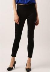 Dressberry Black Solid Jeggings women