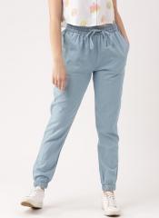 Dressberry Blue Solid Joggers women