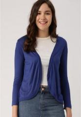 Dressberry Blue Solid Shrug women