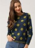 Dressberry Blue Textured Sweater Women