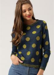 Dressberry Blue Textured Sweater women