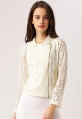 Dressberry Cream Solid Summer Jacket women