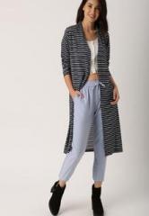 Dressberry Navy Blue Striped Shrug women