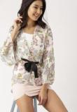 Dressberry Off White Printed Shrug Women