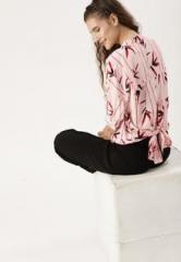 Dressberry Pink Printed Blouse women