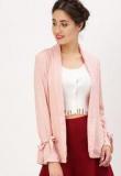 Dressberry Pink Solid Shrug Women