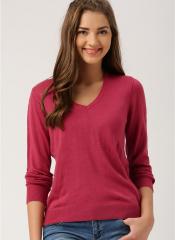 Dressberry Pink Solid Sweater women