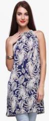 Dressvilla Blue Printed Tunic women