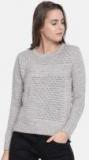 Duke Women Grey Self Design Pullover