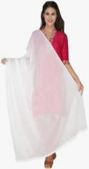 Dupatta Bazaar White Solid Dupatta women