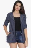 Eavan Blue Textured Shrug Women