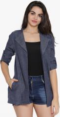 Eavan Blue Textured Shrug women