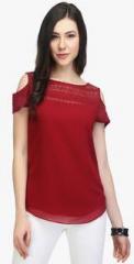 Eavan Maroon Solid Blouse women