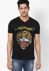 Ed Hardy Black V Neck T Shirt men