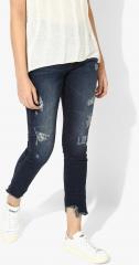 Elle Blue Washed Mid Rise Skinny Fit Jeans women