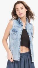 Elle Light Blue Washed Summer Jacket women