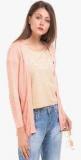 Elle Peach Solid Summer Jacket women