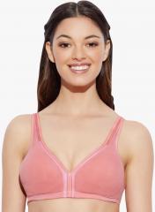 Enamor Pink Solid Non Padded T Shirt Bra women