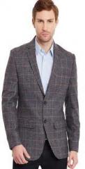 Envoy Black Checks Lapel Collar Blazer men